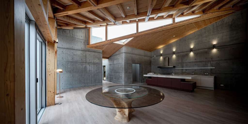 CTAA ARCHITECT / LAB的雲林斗南張宅內部，裡面有廚房吧台。